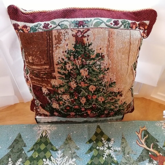Holiday Accent Pillow, Decorated Tree - Picture 4 of 6
